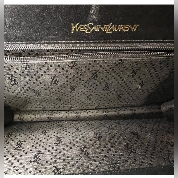 YSL - Yves Saint Laurent - croc effect Black leather evening or everyday clutch - Picture 6 of 9